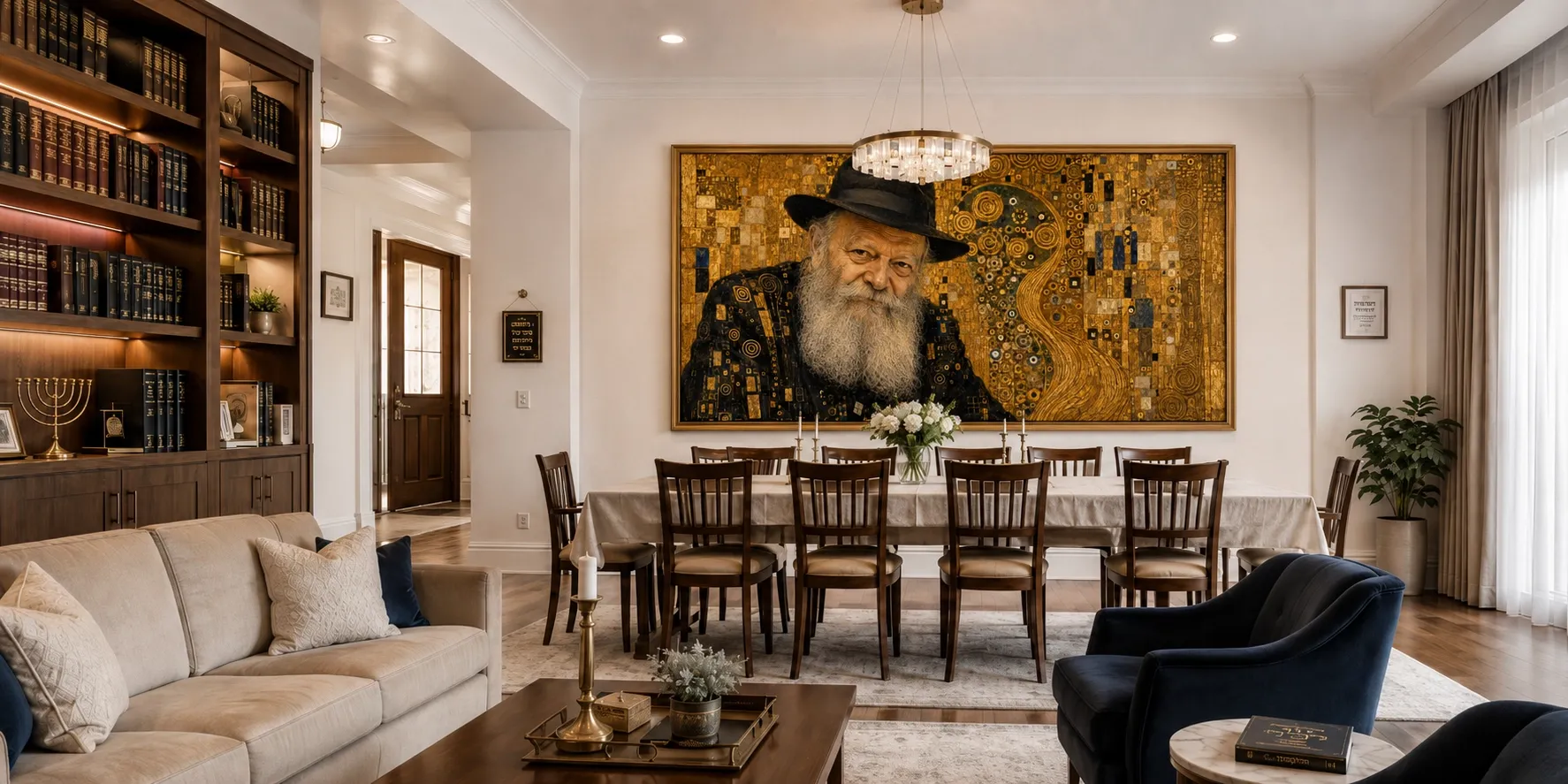 Salon & pièces de vie — Le Rabbi façon Klimt · salle à manger