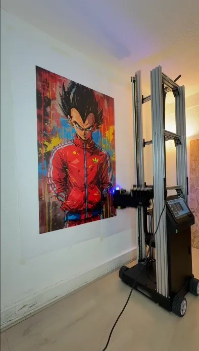 Test d’impression inspiré de Dragon Ball Z pour une chambre de jeux à Hadera